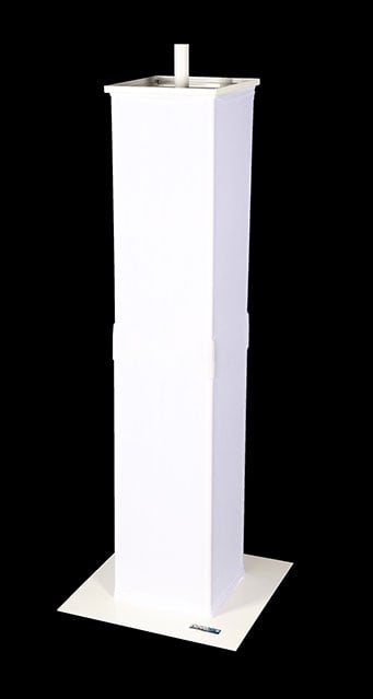 Novopro PS1+ WHITE Podium Stand with speaker adaptor